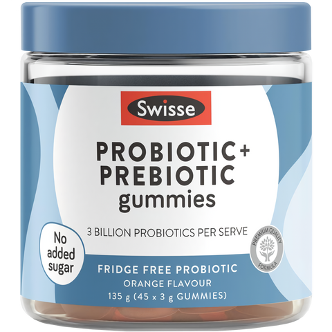 Swisse Adults Probiotic + Prebiotic Gummies 45 Orange Flavour