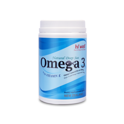 Hi Well Omega 3 with Vitamin E 400 Softgels (Exp. 07/2023)