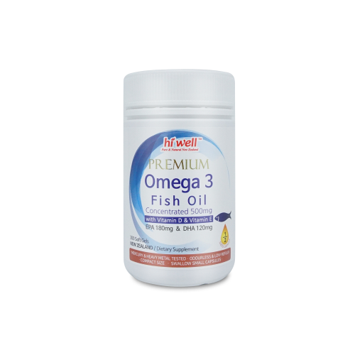 Hi Well Premium Omega 3 Fish Oil Concentrated 500mg 300 Softgels