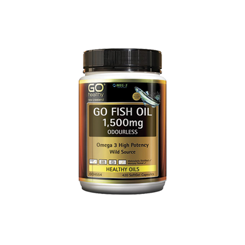 GO healthy Go Fish Oil 1500mg Odourless 420 Soft Gels
