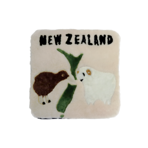 Auskin Shortwool Cushion (Kiwi &amp; Sheep Square)