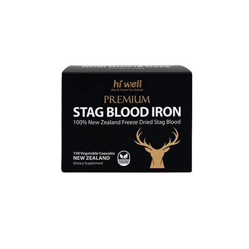 Hi Well Premium Stag Blood Iron 150 Vege Capsules