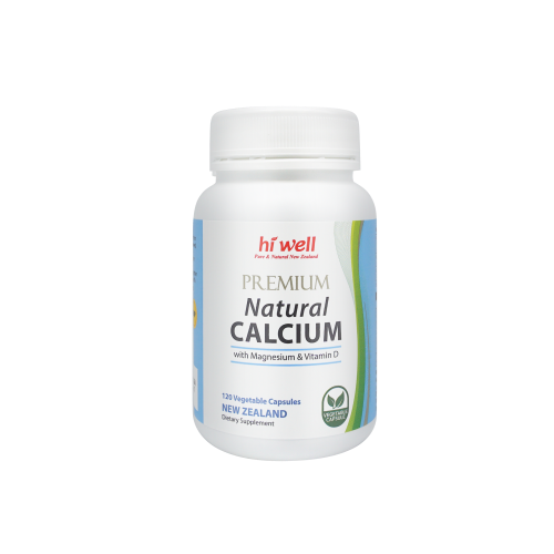 Hi Well Natural Calcium 120 Vege Capsules (Exp. 07/24)