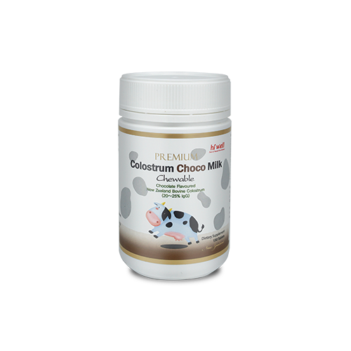 Hi Well Premium Colostrum Choco Milk 150 Chewable Tablets