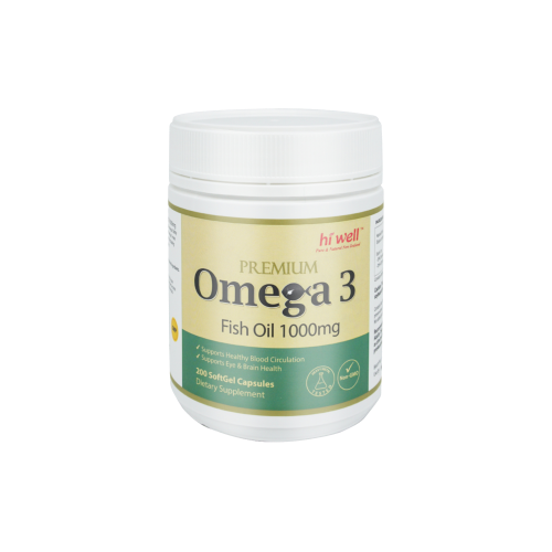 Hi Well Omega 3 with Vitamin E 200 Softgels