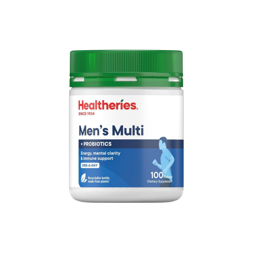 Healtheries Men&#039;s Multi with Probiotics One-A-Day 100 Tablets